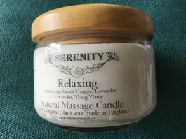 Bougie de massage relaxante Serenity 100% naturelle