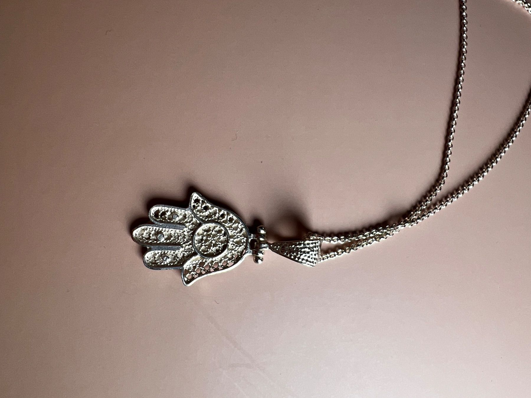 Catenine: Halskette inkl. Hand Fatima silber 925 – Usato da Zürich venduto da C.Bir 3