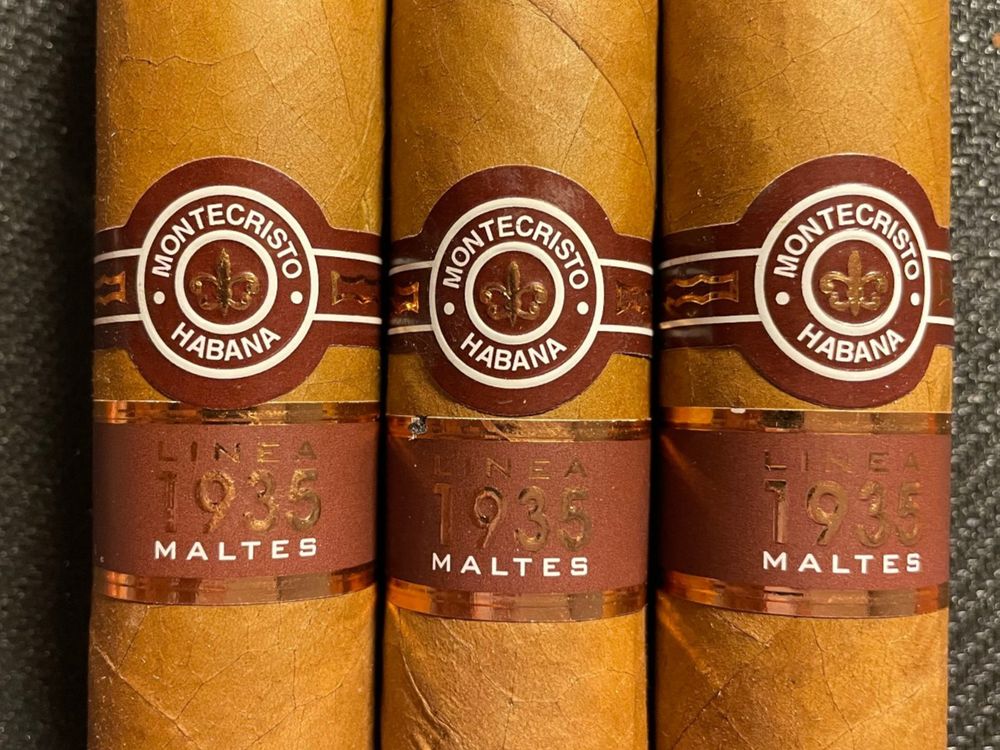 3 Zigarren Montecristo "Línea 1935" Maltés (Neu (gemäss Beschreibung ...