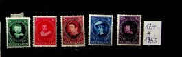 PAYS-BAS SÉRIE NEUVE 1955. COTE  17 EUROS /T99