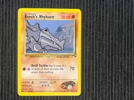 Pokemon Brock‘s Rhyhorn Non Holo Gym Challenge NM