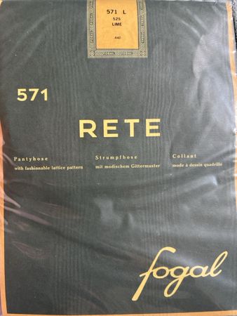 FOGAL 571 Strumpfhose L LIME Gittermuster neu