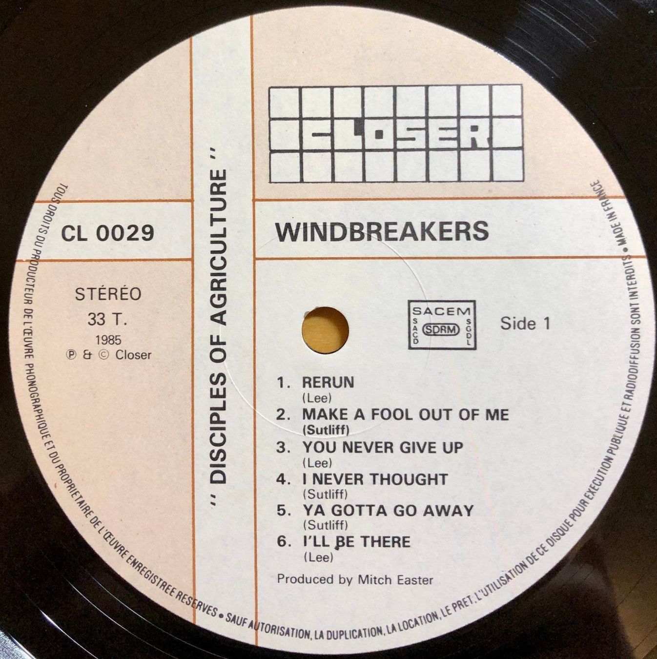 Schallplatten: Windbreakers - The Disciples Of... // LP: VG++; Sleeve: VG+ – Gebraucht aus Zürich von saltbee 3