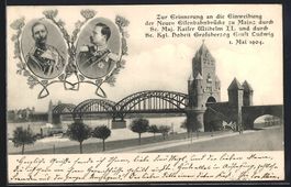 Mainz, Einweihung der neuen Eisenbahnbr