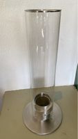 Tischkamin Glas Edelstahl zylindrisch neuwertig