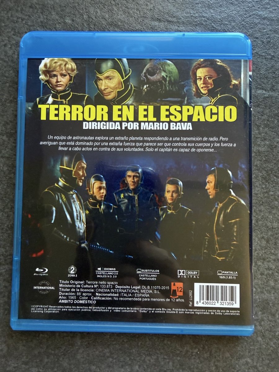 Tutti i DVDs: Terror en el espacio Mario Bava Blu-Ray – Usato da Zürich venduto da cENS0R 1