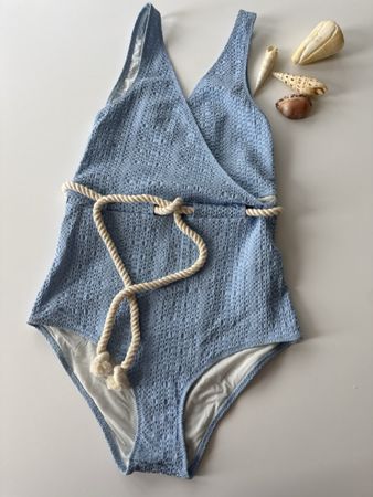 Lisa Marie Fernandez Badeanzug Hellblau Gr. XS Top!