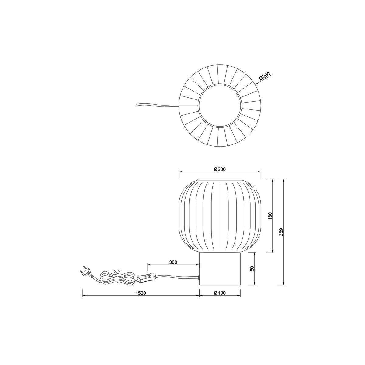 Lampade: Tischleuchte, Glas, Chrom, 26 cm Höhe – Nuovo (secondo la descrizione) da Kreuzlingen venduto da Smart-Light 4
