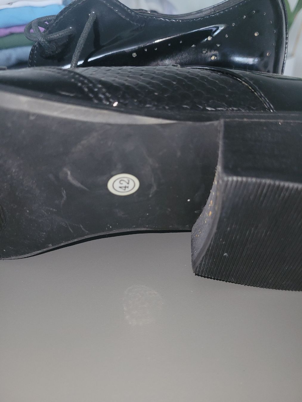 Scarpe da uomo: Elegante Lackschuhe Gr. 42, schwarz – Nuovo e nell'imballaggio originale da Bassersdorf venduto da arkais 2