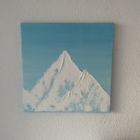 Matterhorn Berge abstrakt mit Struktur 40x40cm