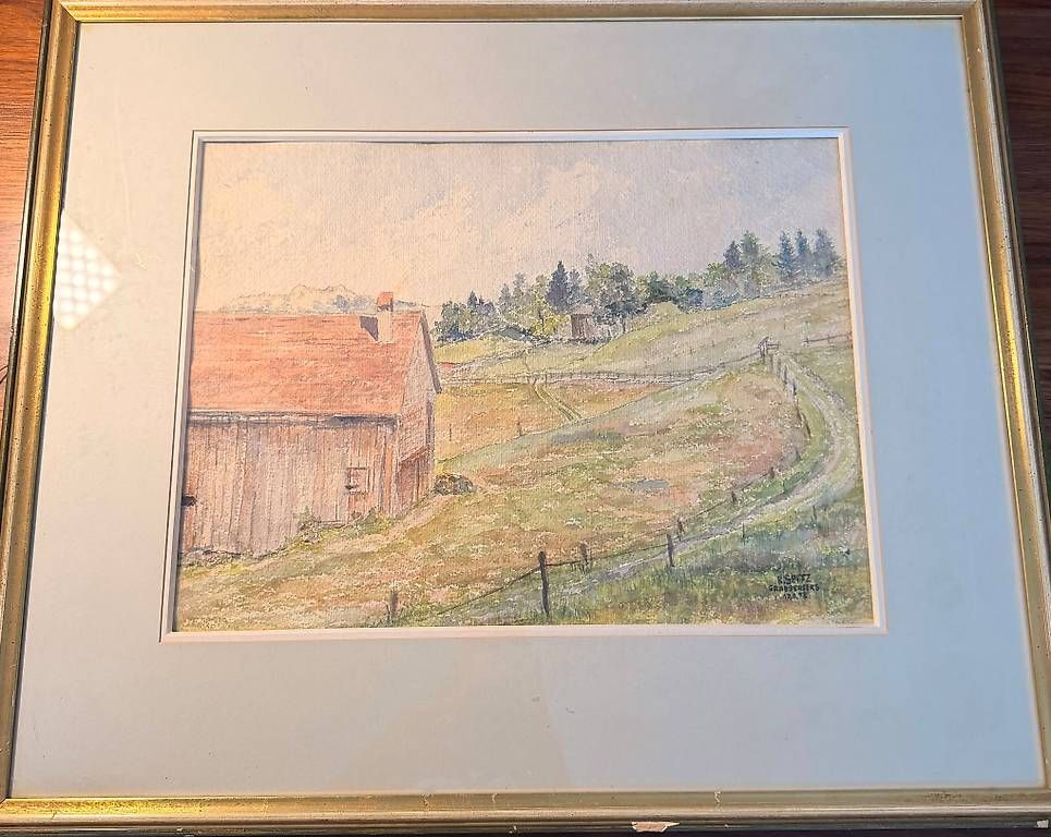 Gemälde: Aquarellgemälde von R.Spitz 1978 – Gebraucht aus Freienbach von Helmiti 1
