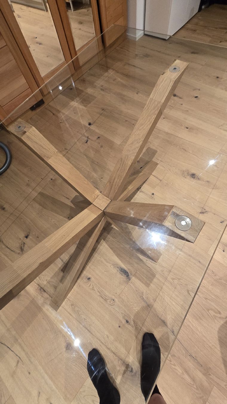 Tavoli: Glastisch mit Holz – Usato da Baldegg venduto da tse_xqc5 3