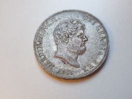 🇮🇹 Sicily 120 Grana 1855 AU. Rare state