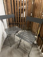 Bistrostühle 2er Set - Metall - dunkelgrau/anthrazit