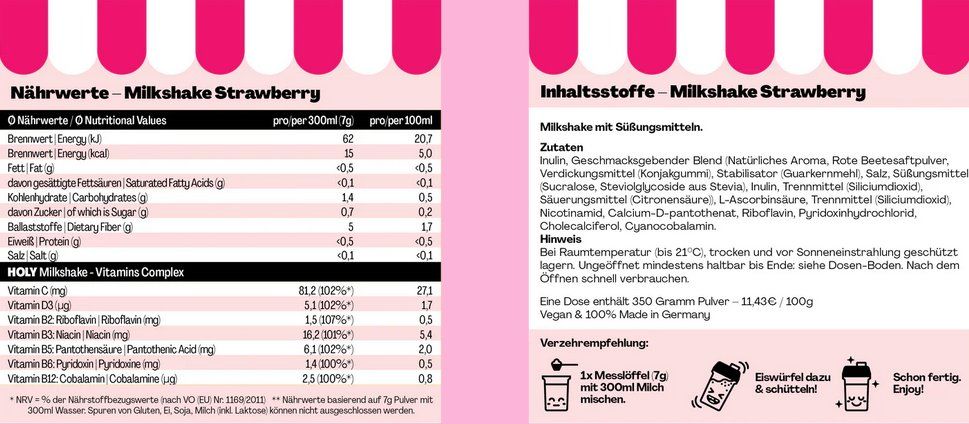 Cibi & Specialità: Holy Milkshake Erdbeer mit Shaker – Nuovo e nell'imballaggio originale da Stalden (Sarnen) venduto da Salina_23 3