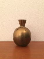 Kugelige Messing Flasche oder Vase vintage Messingvase Italy