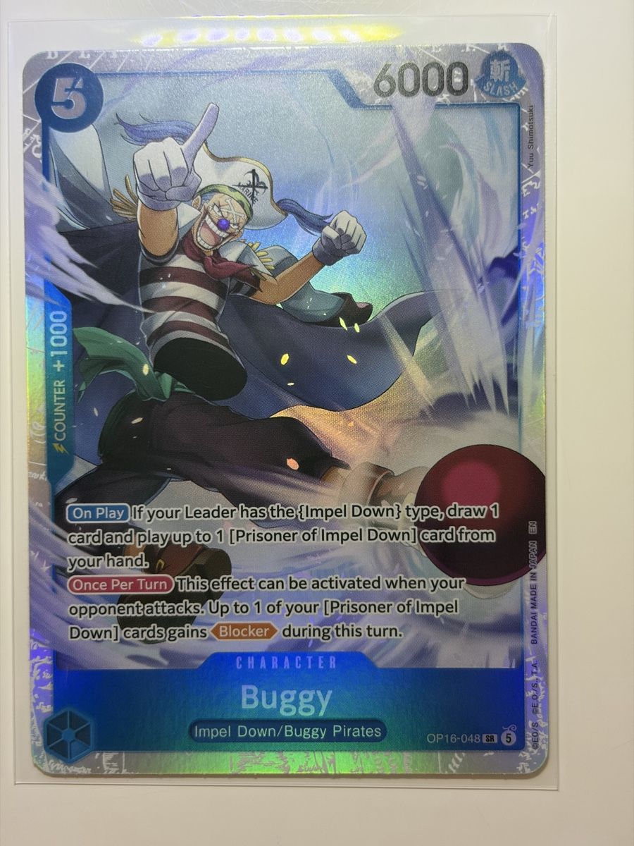 Bandai Carte collezionabili: One Piece Card Game Buggy Charakter OP16-048 SR – Nuovo (secondo la descrizione) da Galgenen venduto da Miachelle