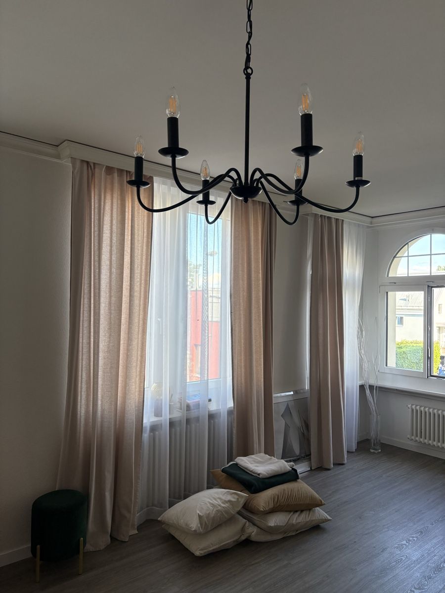 Tende: Gardinen/ Vorhänge 8-Set, hellbeige/weiss – Usato da Kilchberg ZH venduto da ros_9x58