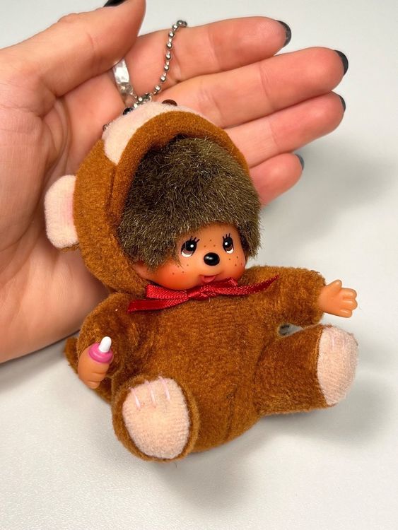 Porte clef Peluche Singe Kiki Monchhichi ourson, SEKIGUCHI N