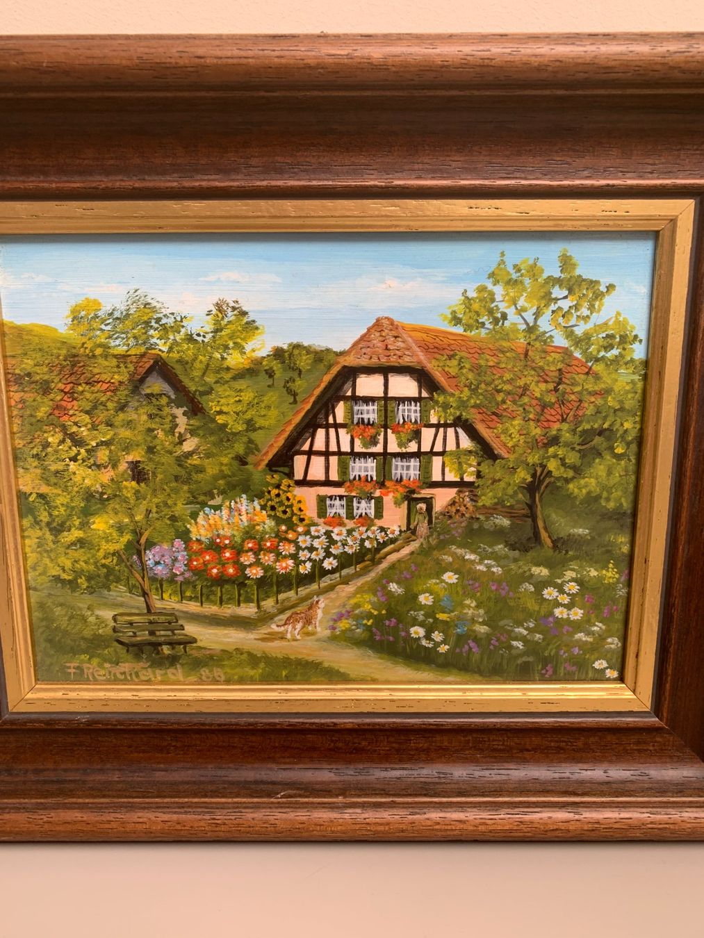 Gemälde: Naive Malerei: Bauernhaus im Emmental – Gebraucht aus Erlenbach ZH von Tempranilla3333