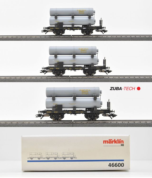 Märklin 46600 Wagen-Set Gaswagen der K.Bay.Sts.B H0 GS OVP (Neu (gemäss ...