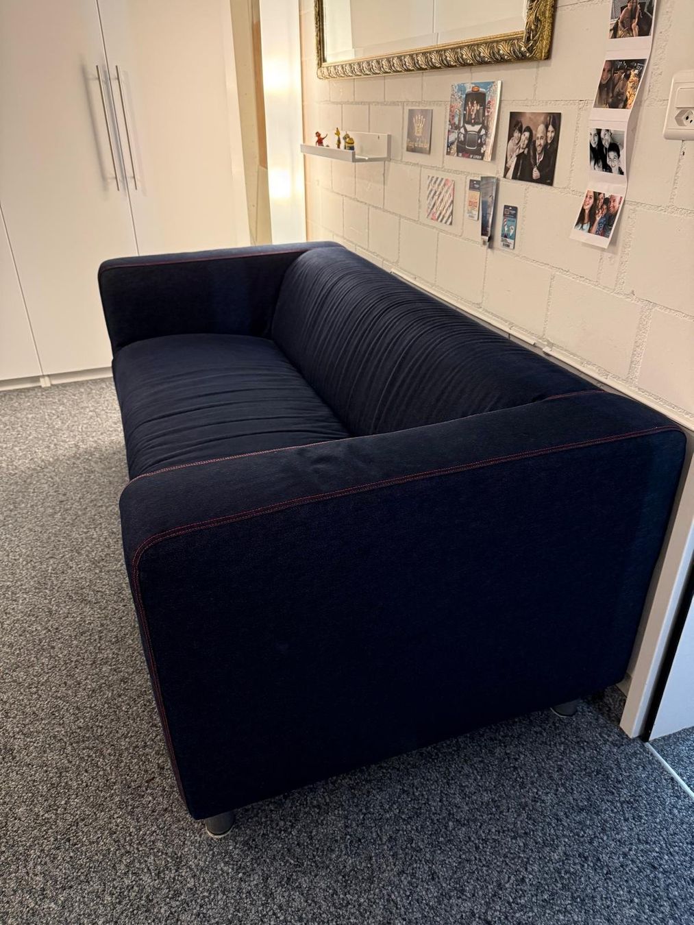 Ikea Divani: IKEA 2-er Sofa, dunkelblau inklusive Schemmel – Usato da Hettlingen venduto da Davide04 2