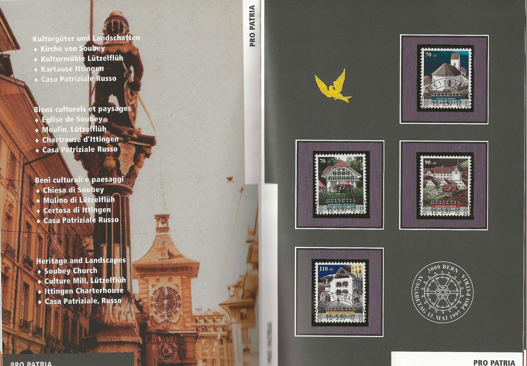 Tutti i francobolli: Jahres- Buch 1997 Ersttag mit Vignette – Usato da Zürich venduto da Philacat11 2