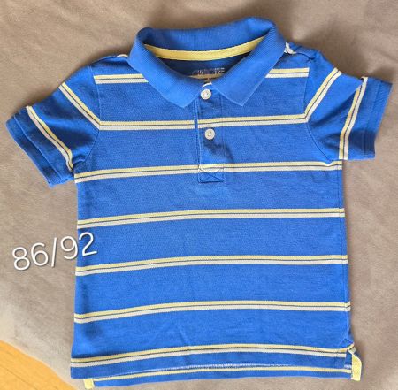 Kinder Polo 86/92 blau gestreift, Sommer TOP Zustand ☀️