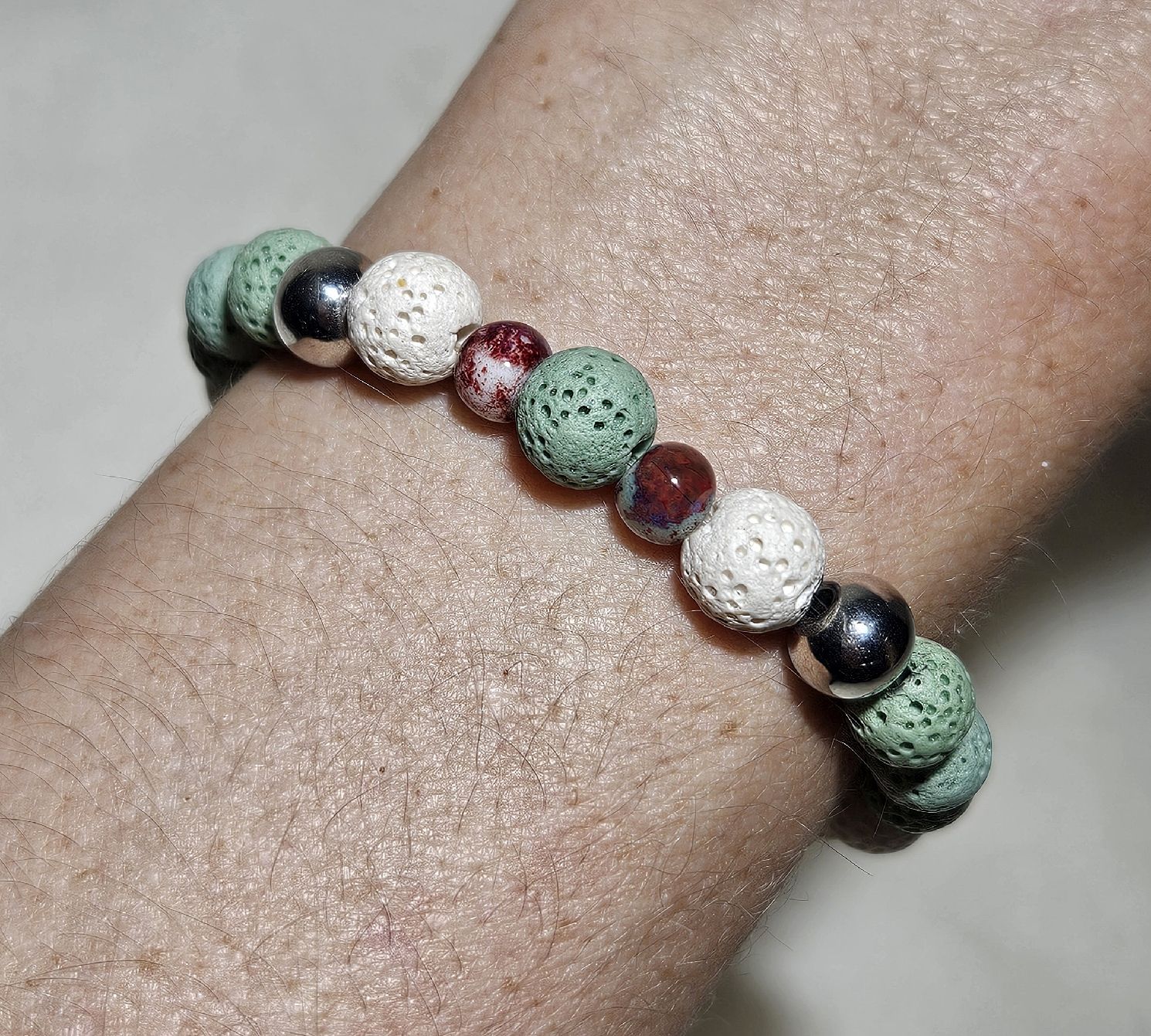 Bracciali & Braccialetti: Lavastein-Mix Armk. - Spendenaktion – Nuovo (secondo la descrizione) da Unterkulm venduto da Nachtigall 4
