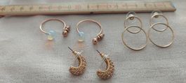 3er Set Modeschmuck Ohrringe