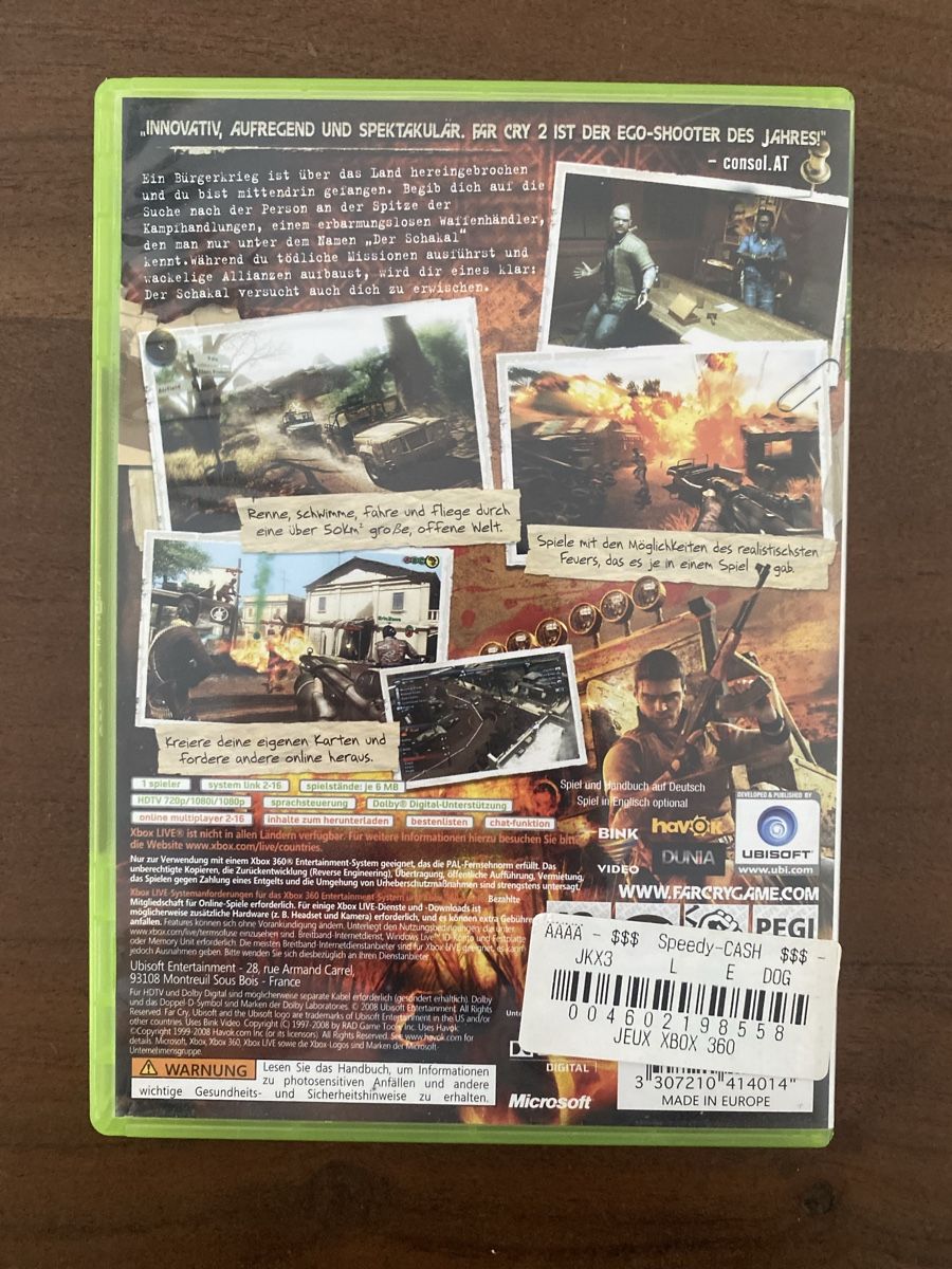 Microsoft Giochi: Farcry 2 für Xbox 360 – Usato da Thunstetten venduto da Virus_33 2