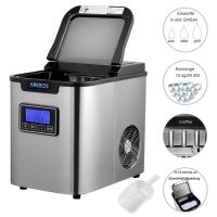 Arebos Eiswürfelmaschine Edehlstahl 2,2L