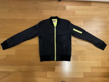 Schott Bomberjacke Navy/Neon