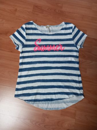 Sommer Shirt, L, blau weiss