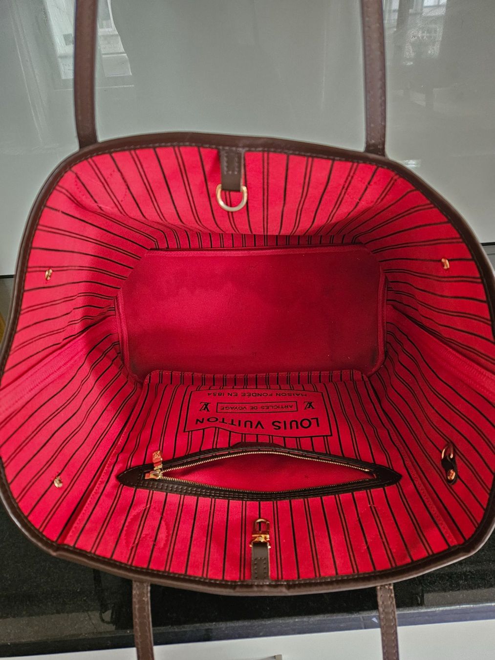 Louis Vuitton Taschen für Damen: Louis Vuitton Neverfull MM Damier Ebene – Gebraucht aus Luzern von miletas89 5