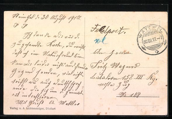 Cartoline postali: Steintal-Wattwil, Pension Säntisblick,  – Usato da Berlin venduto da bartko-reher 1