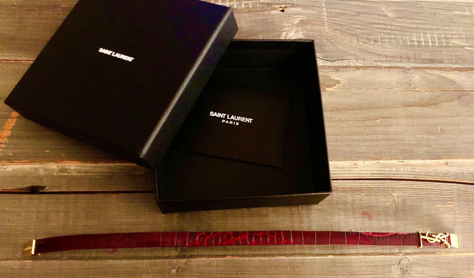 Saint Laurent Bracciali & Braccialetti: NEU YVES SAINT LAURENT  Lederarmband – Nuovo e nell'imballaggio originale da Zurich venduto da MX1000 6