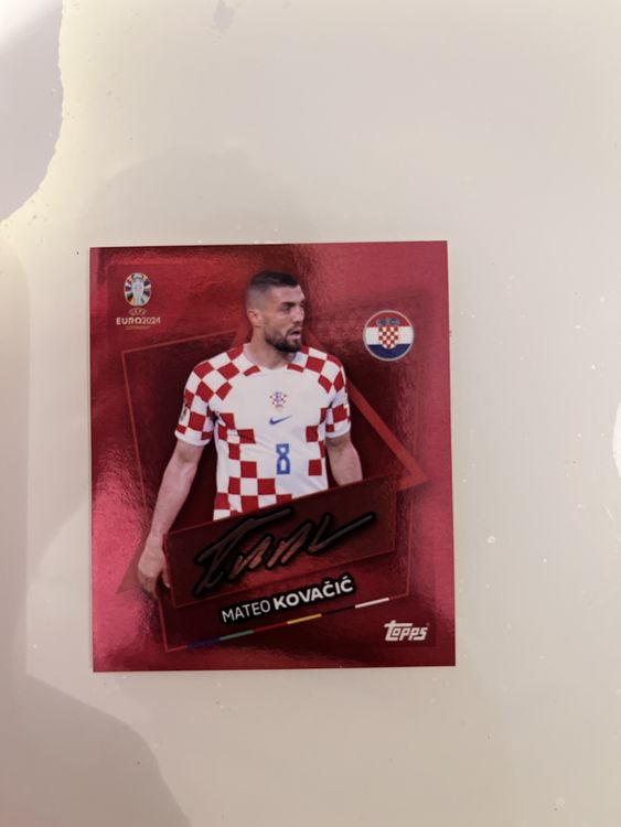 Autocollant Topps EURO 2024 - Luka Modrić (Croatie) - Parallèle Violet - CRO 2