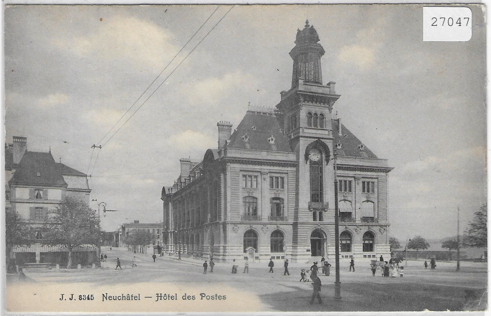 Ansichtskarten: Neuchatel - Hotel des Postes – Gebraucht aus Ettingen von Kartenplanet