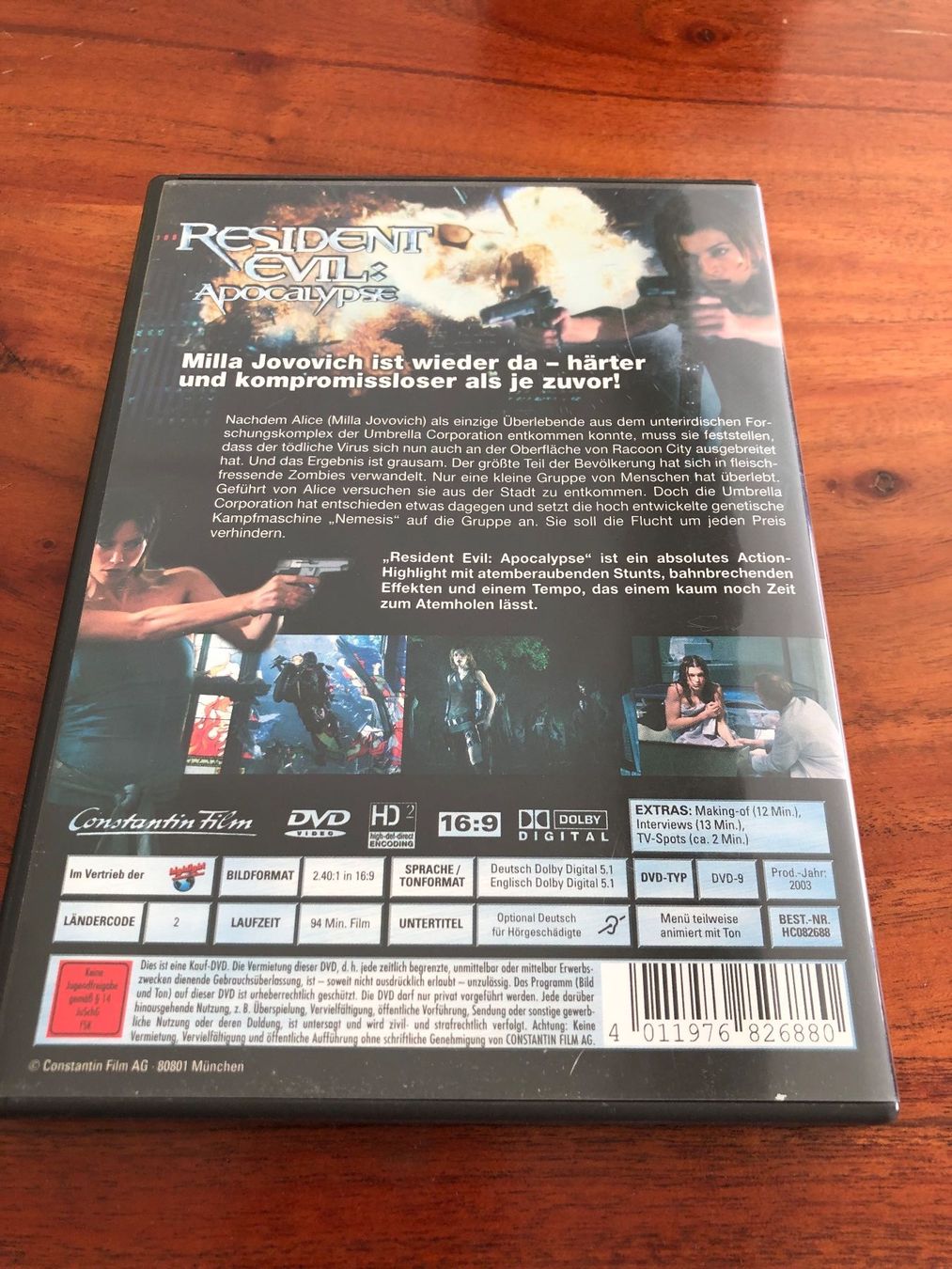 Tutti i DVDs: Resident Evil Apocalypse DVD – Usato da Schübelbach venduto da Dolly990_2 1