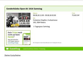 2 Tickets für Open Air Genderbüebu