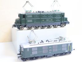 Doppelpack 2 x HAG SBB Re 4/4 / Ae 4/7 E-Lok H0 AC - Guss