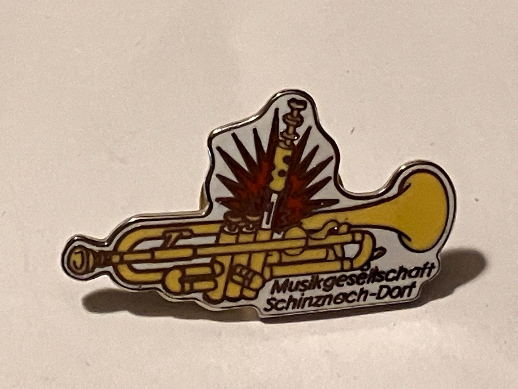 Plaketten & Abzeichen: 1 Pin Musikgesellschaft Schinzach Dorf – Gebraucht aus Basel von djwwpp