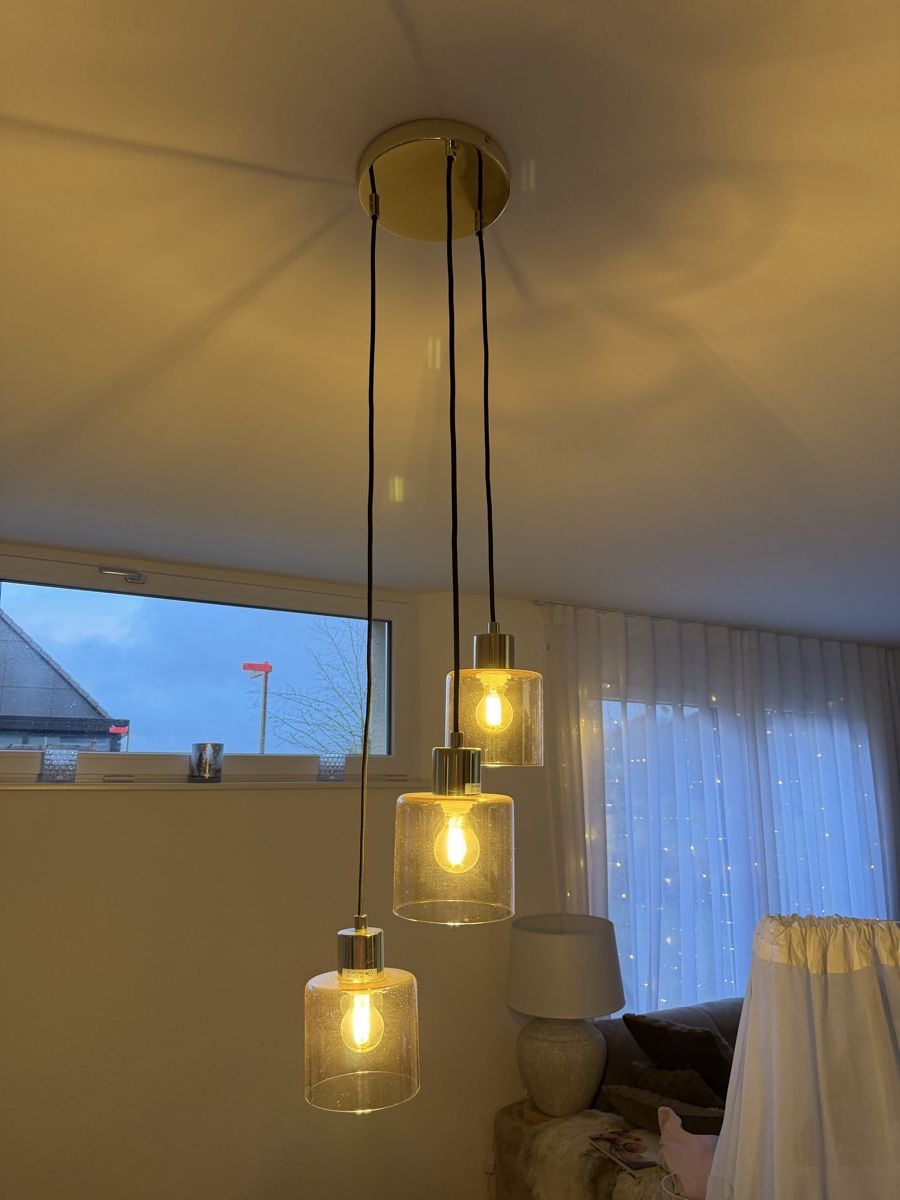 Lampade: Moderne Hängelampe, Goldfarben aus Glas – Usato da Thalheim AG venduto da Peralada 4
