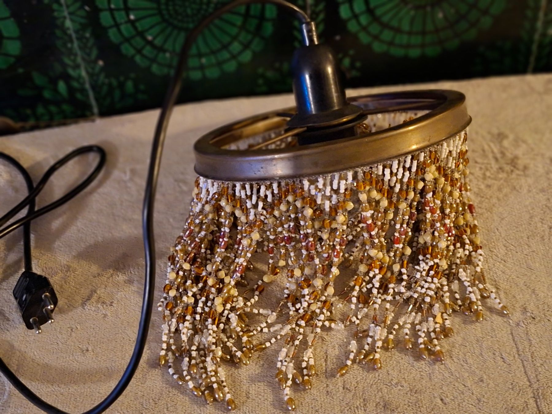 Kronleuchter & Deckenlampen: Wunderschönr Retro Lampe Perlenbehang,einzigartiges Design – Gebraucht aus Otelfingen von silver-moon 1