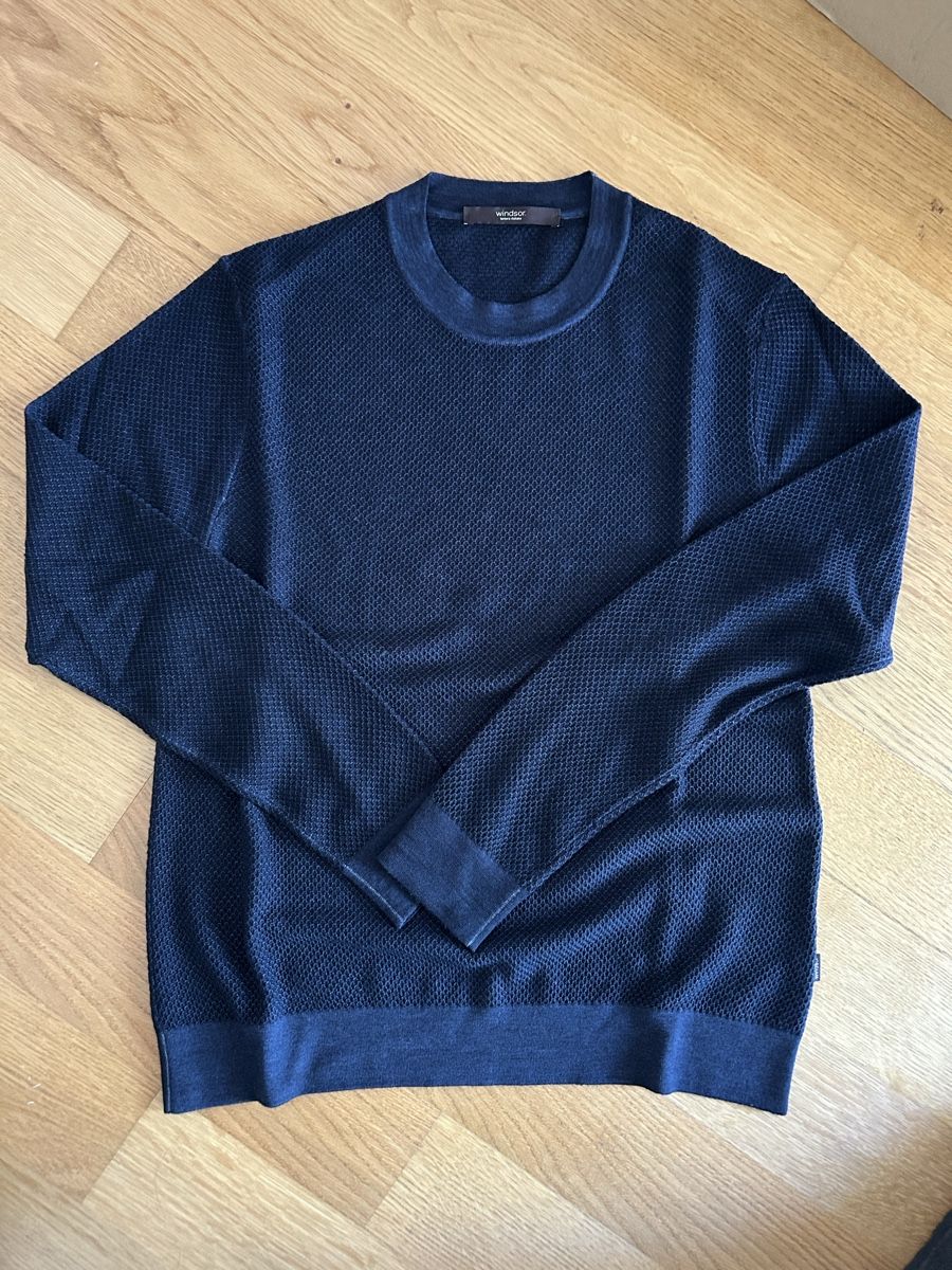 Windsor Maglioni & Felpe: Windsor pullover blue textured pattern new 48/M – Nuovo (secondo la descrizione) da Wädenswil venduto da NUK12 1
