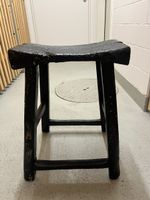 Hocker Holz schwarz rustikal guter Zustand