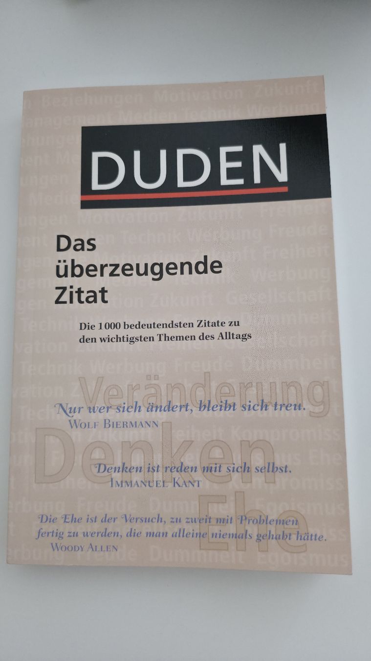 Libri: Duden - Das überzeugende Zitat – Usato da Gretzenbach venduto da franz_