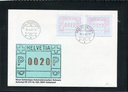 1983 Automatenm. Brief/Marke Volketswil