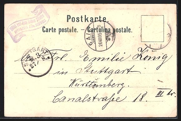 Cartoline postali: Litho St. Gallen, Museum, Kathedrale und – Usato da Berlin venduto da bartko-reher 1